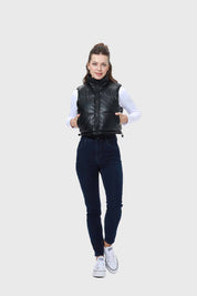 Parka Mujer Piel Reversible Negro