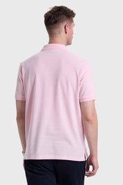 Polera Hombre Piqué Básica Rosado