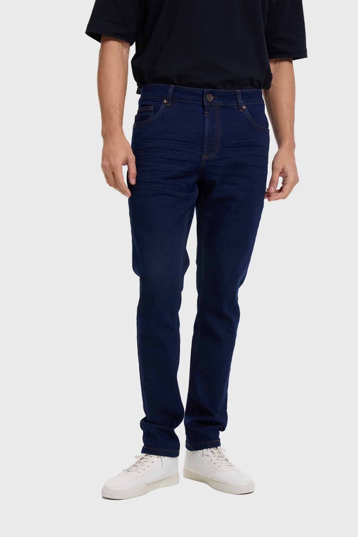 Jeans Hombre Slim Azul