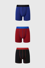 Boxer Hombre Tripack Largo Azul