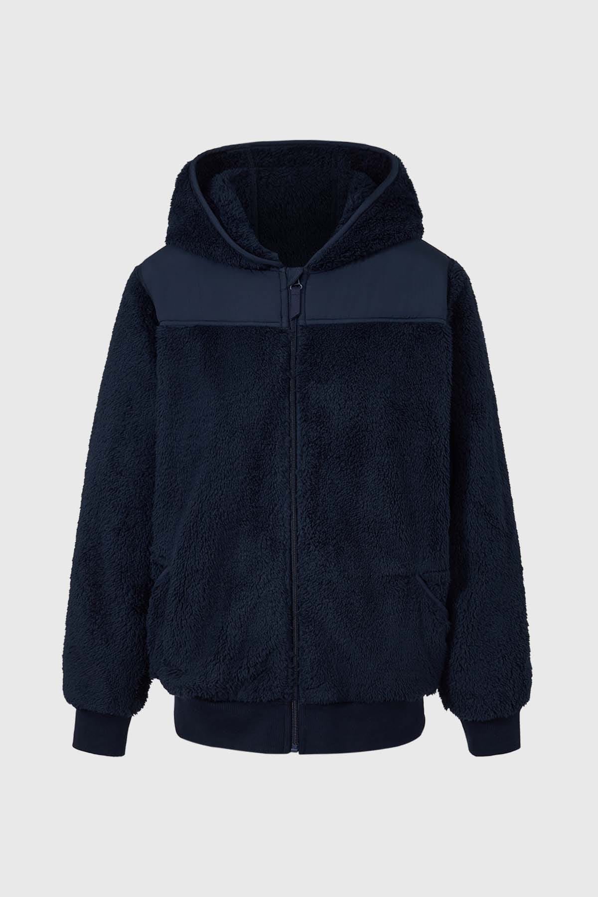 Polar Escolar Infantil Niño Peludo Azul