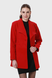 Abrigo Mujer Paño Rojo