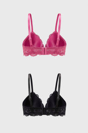 Sostén Mujer Bipack Recogido Negro