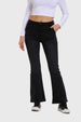 Jeans Mujer Flare Ajuste Cintura Negro
