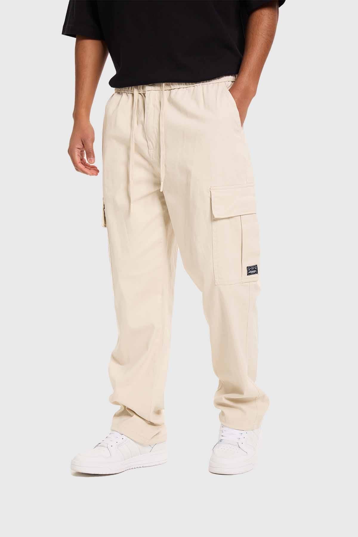 Pantalón Hombre Cargo Calce Recto Beige