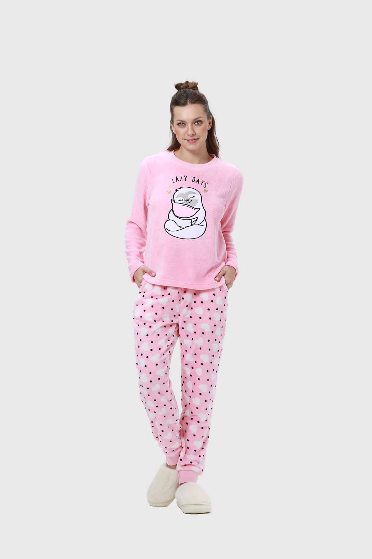 PIJAMA MUJER JUVENIL ANIMAL ROSADO