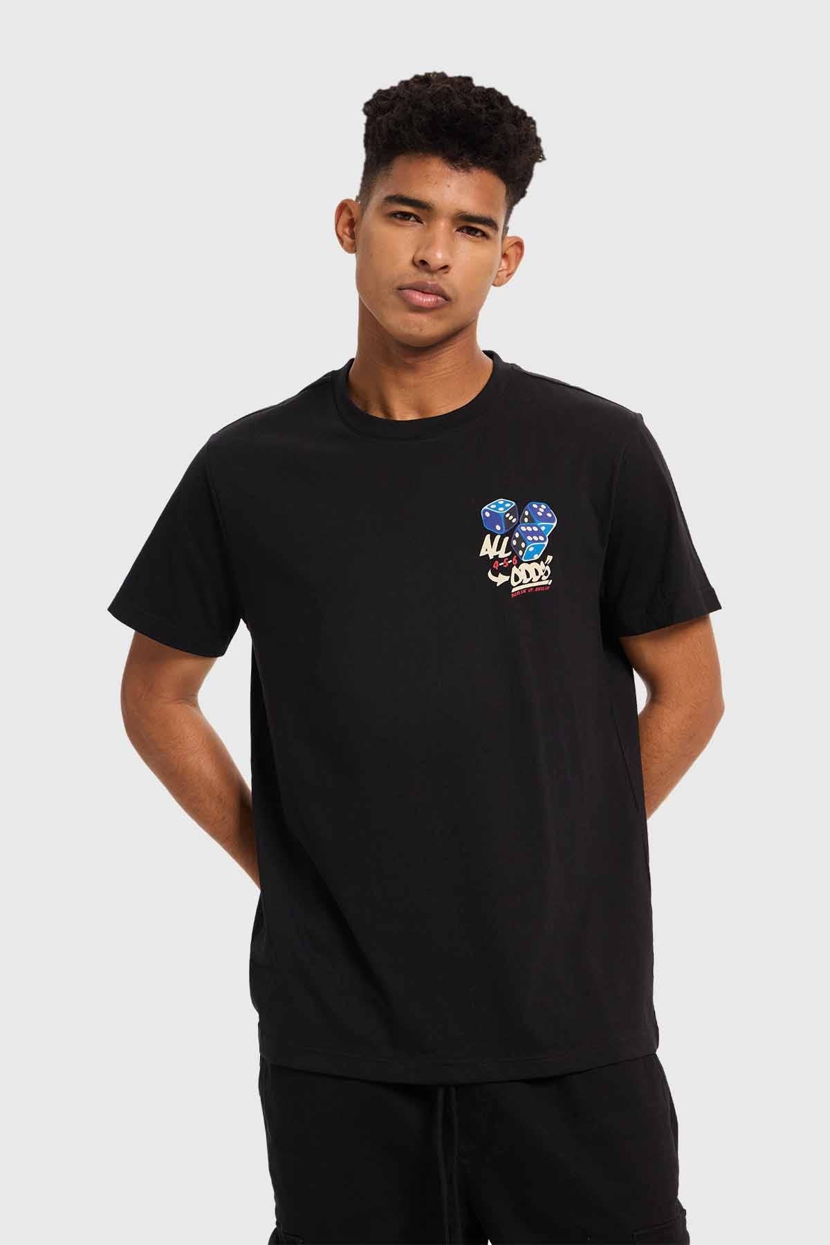 Polera Hombre Print Negro