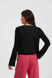 Tapado Mujer Tejido Negro