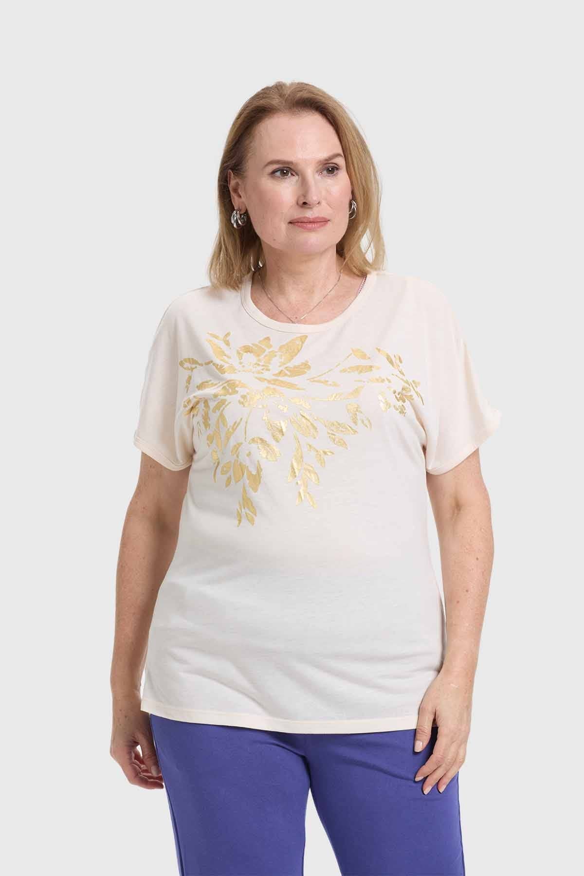 Polera Mujer Dorada Arena