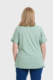 Polera Mujer Con Bolsillo Verde
