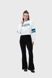 Polerón Mujer Crop Crudo