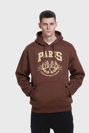 Polerón Hombre Print College Chocolate