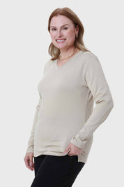 Polera Mujer Texturizada Beige