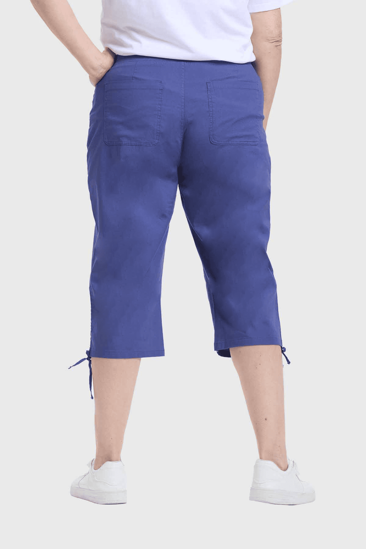 Pantalón Mujer Con Cortes Y Apertura Azul