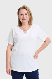 Polera Mujer Apertura Crudo