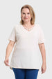 Polera Mujer Escote Recogido Arena