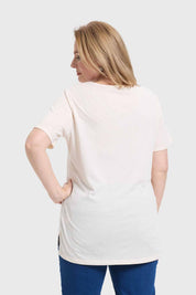 Polera Mujer Escote Recogido Arena