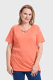 Polera Mujer Escote Recogido Damasco