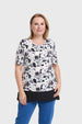 Polera Mujer Con Faldón Negro