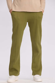 Pantalón Buzo Mujer Flare Clásico Verde