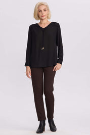 Blusa Mujer Crep Negro