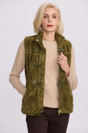 Polar Mujer Peludo Estilo Montgomery Verde