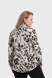 Blusa Mujer Estampada Beige