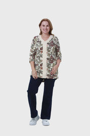 Polera Mujer Print Guinda