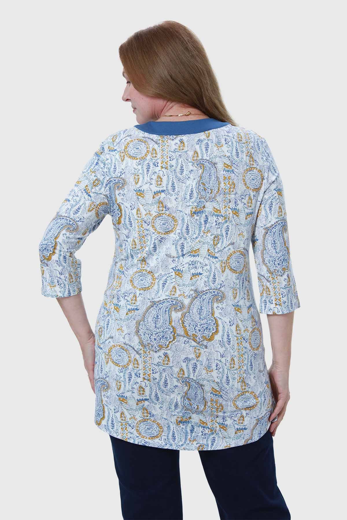 Polera Mujer Print Índigo