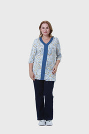 Polera Mujer Print Índigo