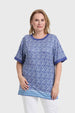 Polera Mujer Print Azul