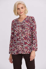 Blusa Mujer Pinza Pliegue Delantero Crudo