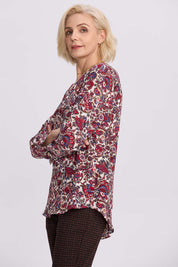 Blusa Mujer Pinza Pliegue Delantero Crudo