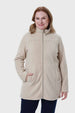 Polar Mujer Con Cierre Y Bolsillo Beige