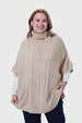 Sweater Mujer Poncho Beige