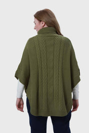 Sweater Mujer Poncho Verde