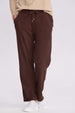 Pantalón Buzo Mujer Detalle Strass Café