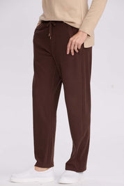 Pantalón Buzo Mujer Detalle Strass Café