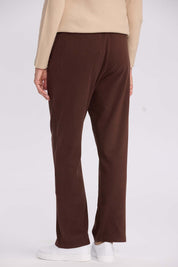 Pantalón Buzo Mujer Detalle Strass Café