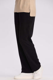 Pantalón Buzo Mujer Detalle Strass Negro