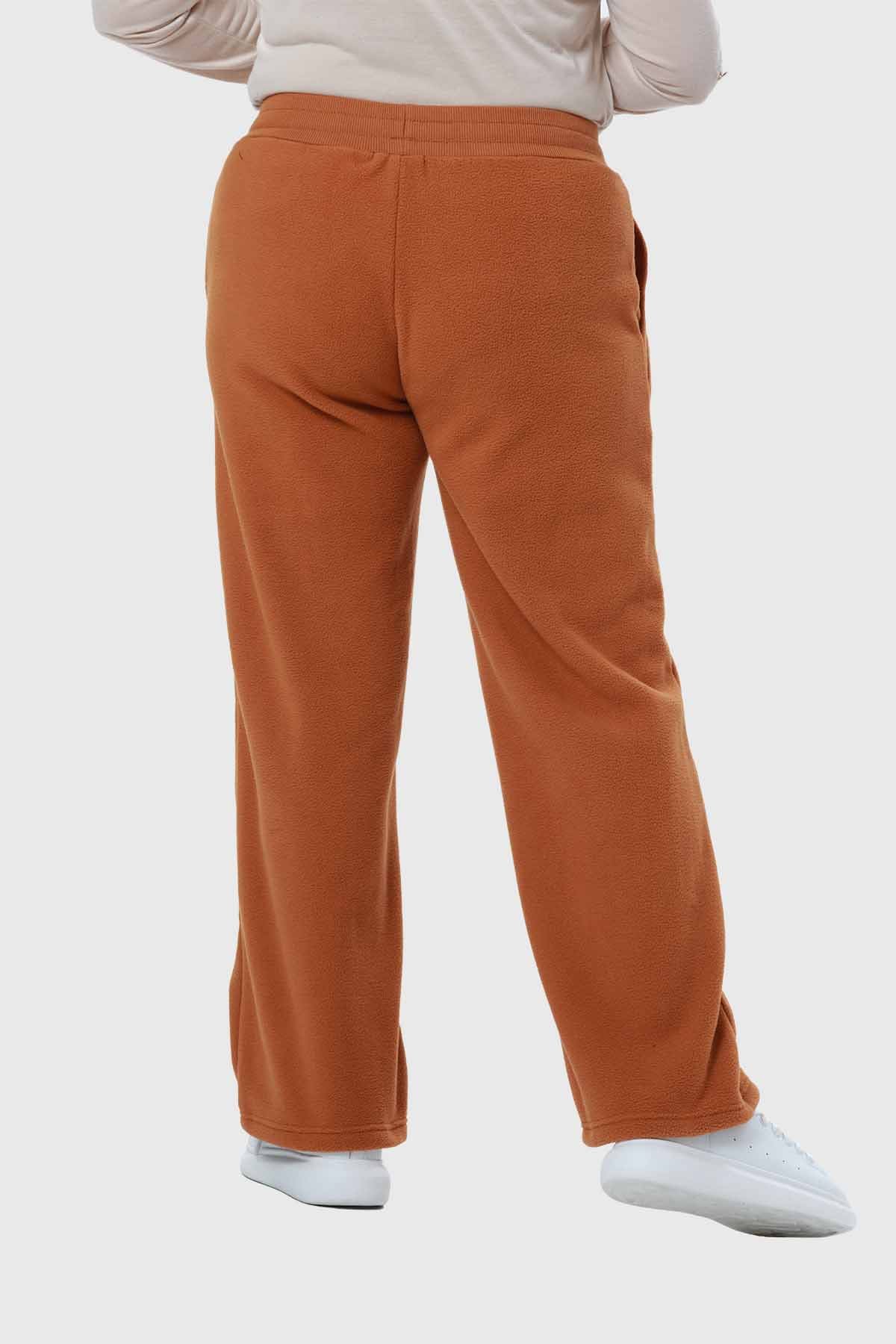 Pantalón Buzo Mujer Calce Recto Camel