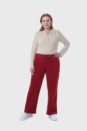 Pantalón Buzo Mujer Calce Recto Malva