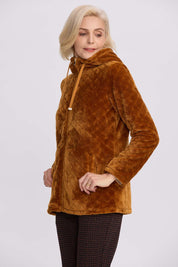 Polar Mujer Detalle Rombo Camel