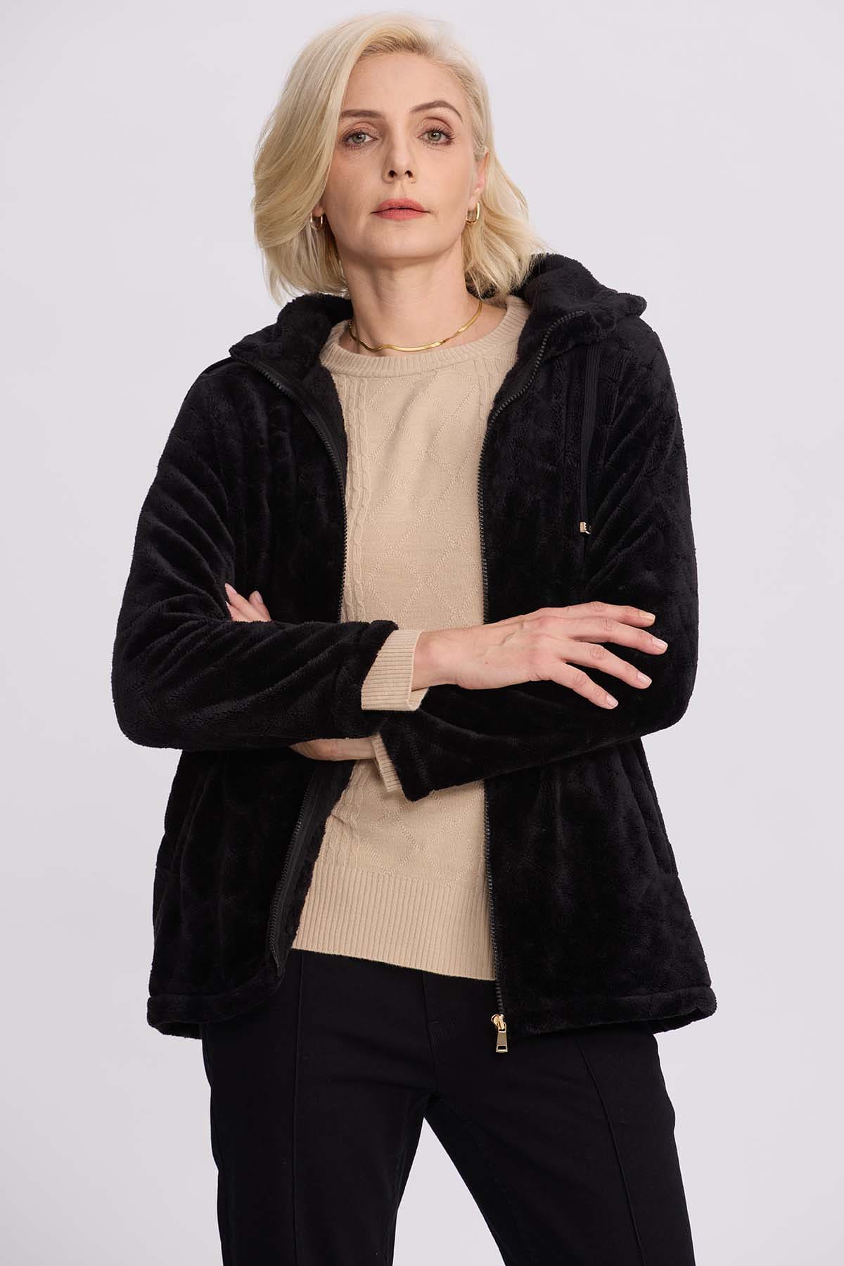 Polar Mujer Detalle Rombo Negro