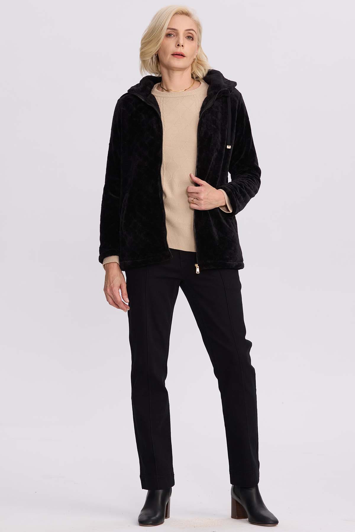 Polar Mujer Detalle Rombo Negro