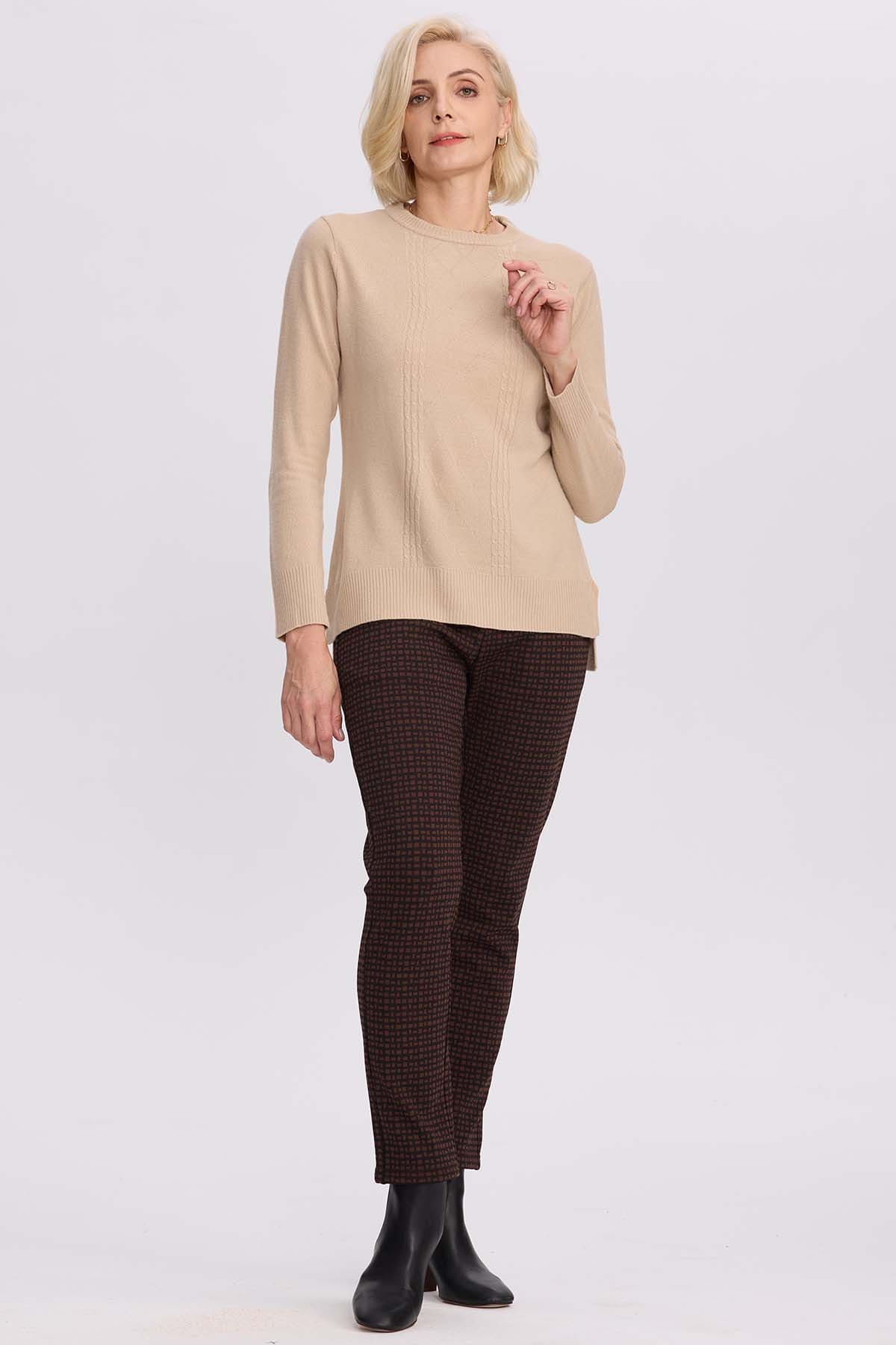 Calza Mujer Forrada Café