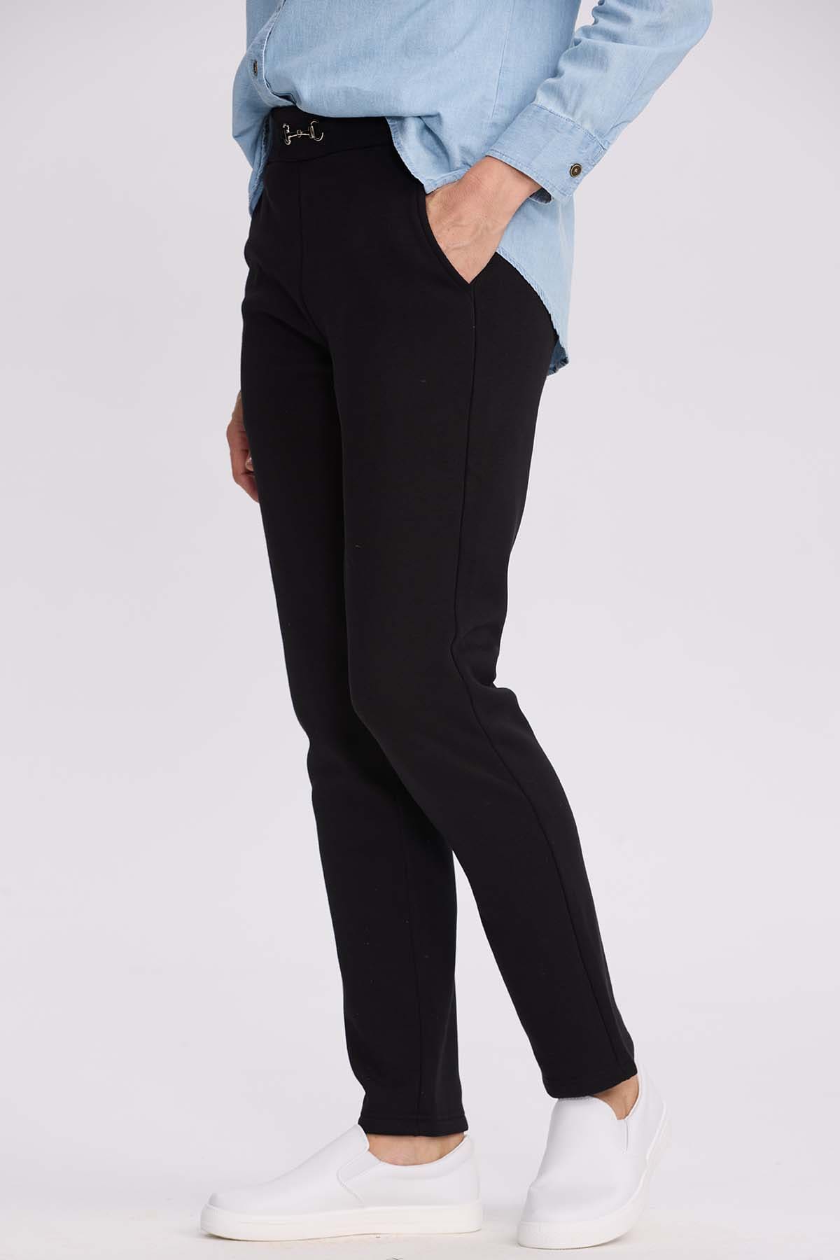 Calza Mujer Forrada Negro