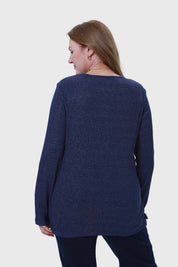 Polera Mujer Rib Azul