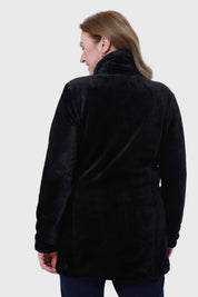Polar Mujer Con Bolsillo Negro