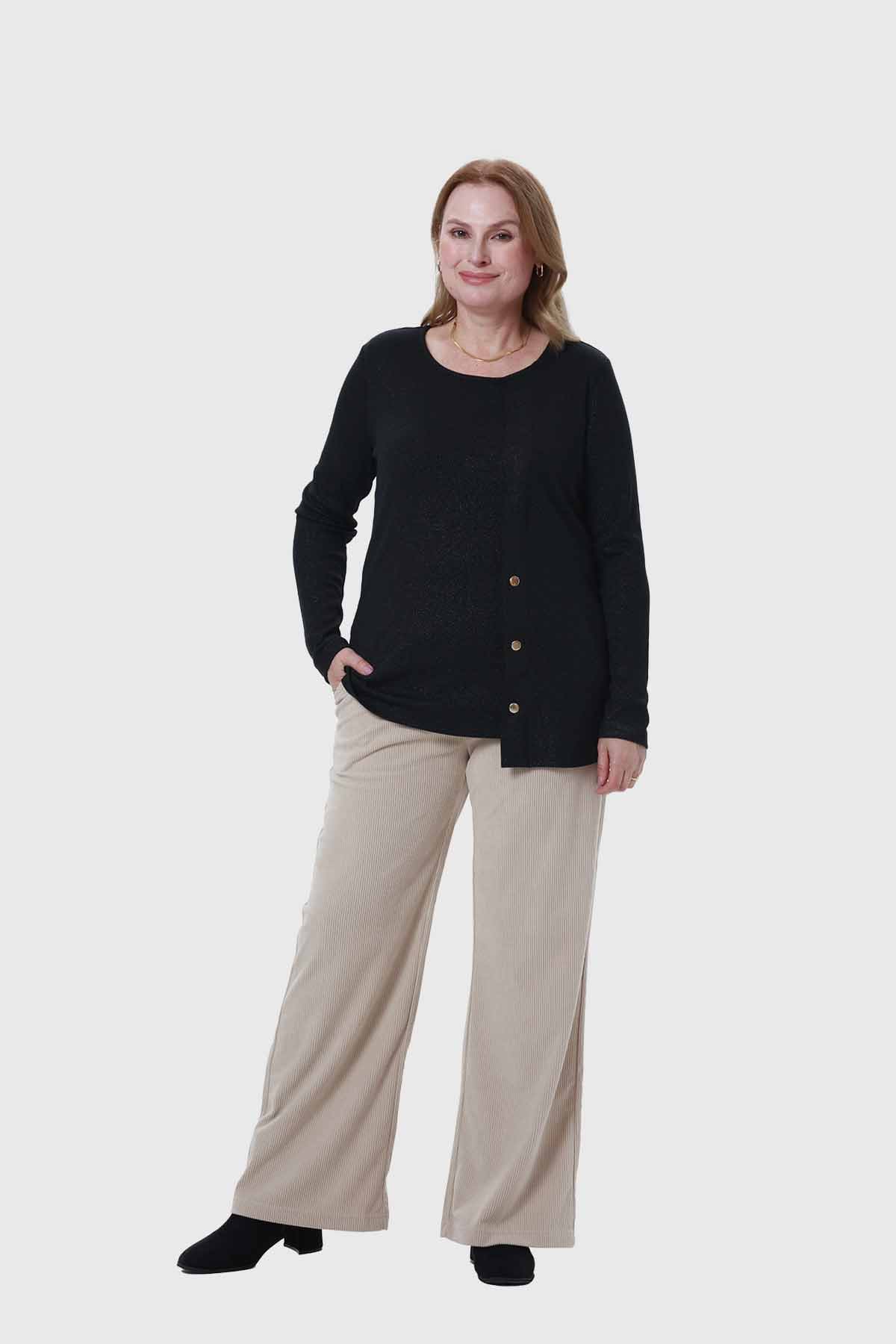 Polera Mujer Tejida Negro